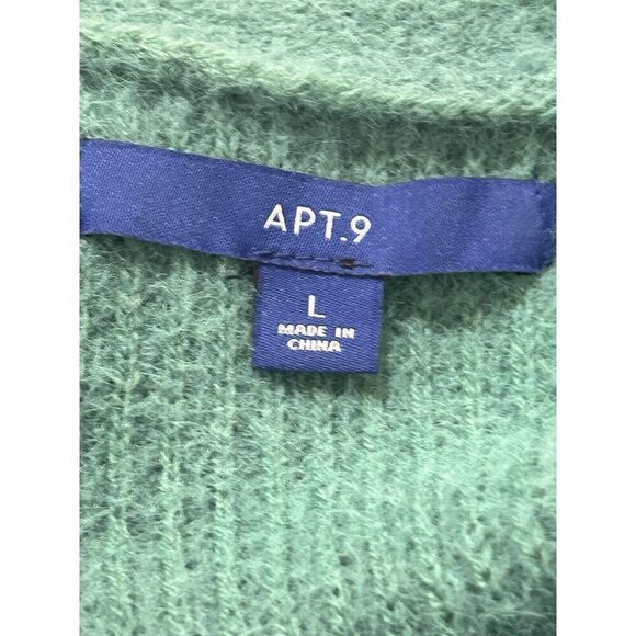 Apt 9 Black White & Teal Color Block Sweater Women’s L - Picture 3 of 5